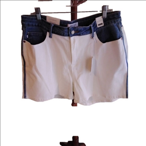 Judy Blue Shorts 3XL White & Blue Denim NWT